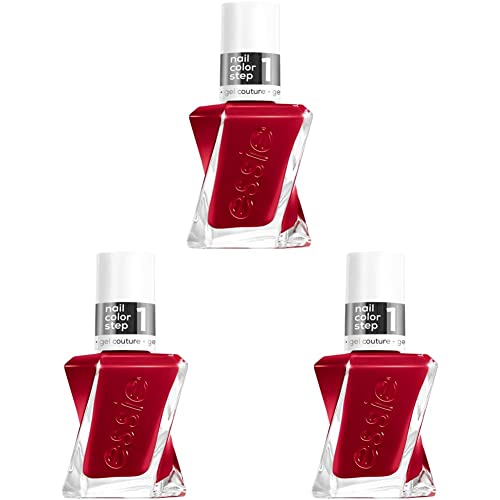 essie Gel Couture Longwear Nail Polish, Burgundy Red, Bubbles Only, 0.46 Ounce (Pack of 3)