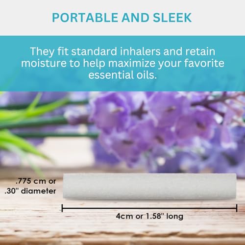 Wild Essentials 200 Pack Fiber Wick Essential Oil Inhaler Refills, 4 cm (1 5/8 inch) Blank Nasal Sticks for On the Go Aromatherapy Compact, Portable, Highly Absorbent, Degradation Resistant