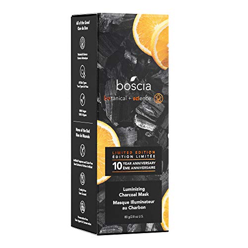 BOSCIA Luminizing Charcoal Mask,Vegan, Cruelty Free, Natural, 2.8219 Oz