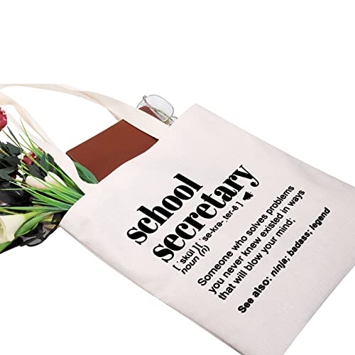 ZJXHPO Secretary Definition Tote Bag Administrative Assistant Thank You Gift Secretary Shoulder Bag Secretary Handbag (Sc Secretary Tote)