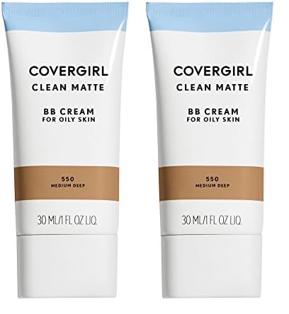 COVERGIRL - Clean Matte BB Cream, Oil-Free, Long-Lasting, Sensitive Skin, Lightweight, 100% Cruelty-Free (Pack of 2)