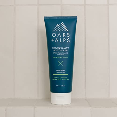 Oars + Alps Superfoliant Body Scrub, Dermatologist Tested and Made with Clean Ingredients, Contains Niacinamide and Coconut Oil, 8 Fl Oz