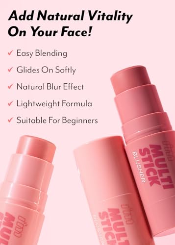 I'M MEME I'm Multi Stick | Blusher Stick for Face | Easy Blending Matte Finish Formula Suitable for Beginners | Blusher 005 Bliss Mauve