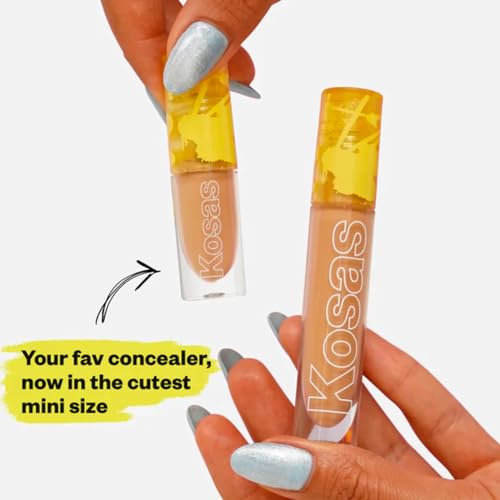 Kosas Mini Revealer Concealer - Medium Coverage Makeup, Conceals Dark Circles Under Eyes, Dark Spots and Blemishes (Tone 03)