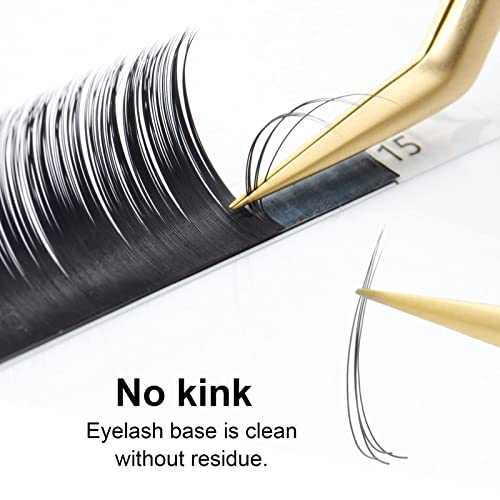 NAGARAKU Eyelash Extensions Individual Lashes 0.20mm B curl 7-15mm Mix Tray Classic Matte Black Natural Faux Mink 16 rows