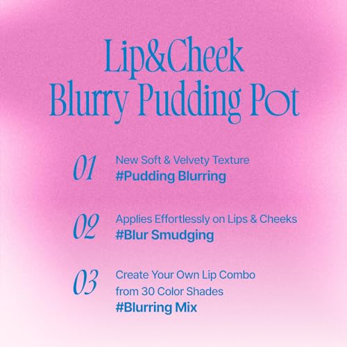 fwee Lip&Cheek Blurry Pudding Pot | Blushed Moment - Skirt | Makeup Blush, Buildable Lightweight, Multi-Use Soft Matte Finish | 5g