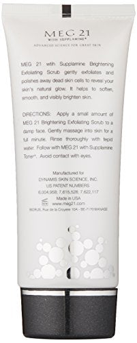 MEG 21 Bright & Clear Exfoliating Scrub. Gentle exfoliator for face Pore tightening Polishes away dead skin Softens Smoothes Visibly Brightens Botanicals remove harmful effects of skin aging 3.4 oz