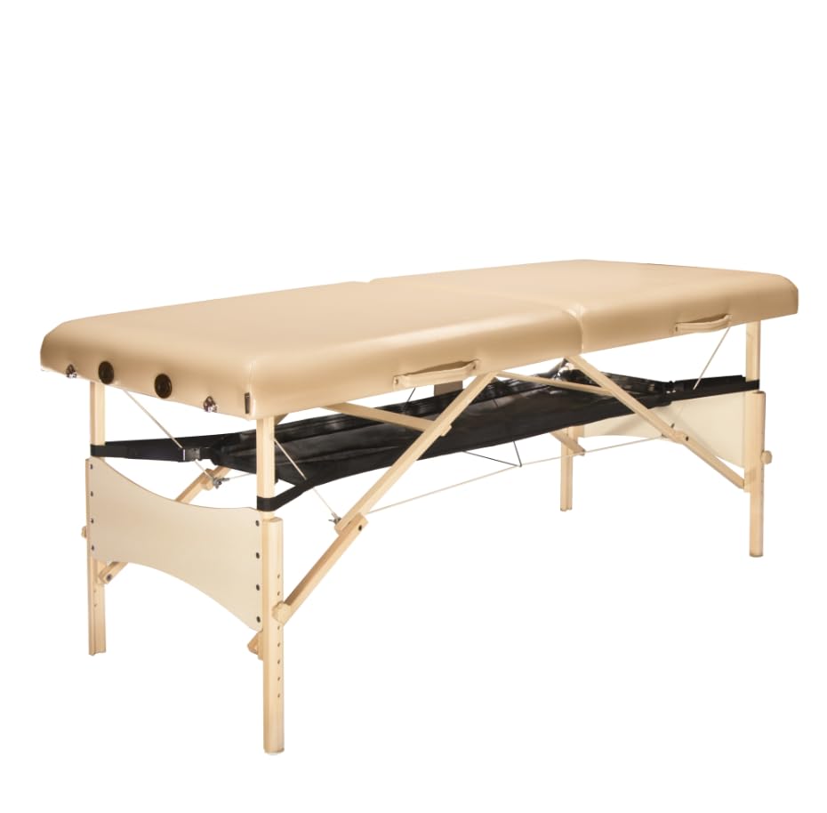 Hammock, Porta Shelf, Wood-Frame Portable Massage Table Storage Shelf for Bolsters, Cushions, Pillows, Sheets and Accessories, Creates More Space Under Your Table (massage table not included)