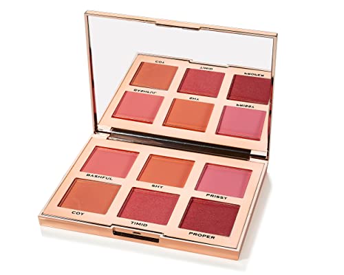 Skone Flushed & Flirtatious Make up Blush Palette - Blush Makeup as Eyeshadow, Blush, Highlighter in One Palette - Matte & Shimmer Glow of Pink & Peach Colors of Professional-grade Formula Cosmetics