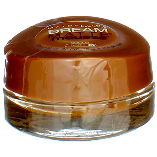 Maybelline Dream Matte Mousse Foundation, Cocoa, Dark [3], 0.64 oz (Pack of 2)