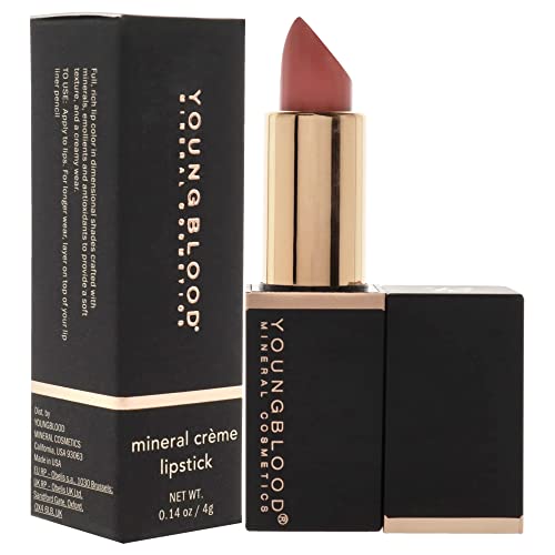 Youngblood Mineral Creme Lipstick - Coral Beach for Women - 0.14 oz Lipstick