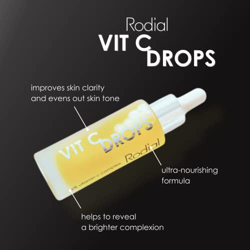 Rodial Vit C Booster Drops 1fl.oz, Brighten and Renew, Rejuvenating Lightweight Vitamin C Face Serum, High Performance Formula with Vitamin B5 and Babassu Oil, Radiance and Luminosity Boost