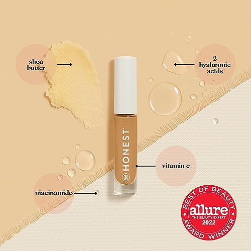 Honest Beauty Fresh Flex Concealer with Niacinamide + Vitamin E + Hyaluronic Acid | Vegan + Cruelty free | Maple, 0.17 fl oz