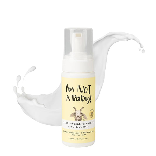 I'm NOT A Baby! Kids Face Wash Facial Cleanser – Gentle Goat Milk Formula for Sensitive Skin, Deep Hydration, Tear-Free, Hypoallergenic & Nourishing Care, 5.07 Fl oz (3)