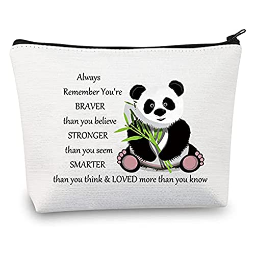 JNIAP Panda Cosmetic Bag Makeup Zipper Pouch Bag Animal Panda Lover Gift for Women Birthday Christmas Day Gift (Panda braver bag)