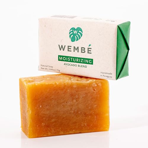 Wembé Soap Bar Handmade in Paraguay + Natural Essential Oils & Fruits - Black Clay Face Scrub (5.6oz)