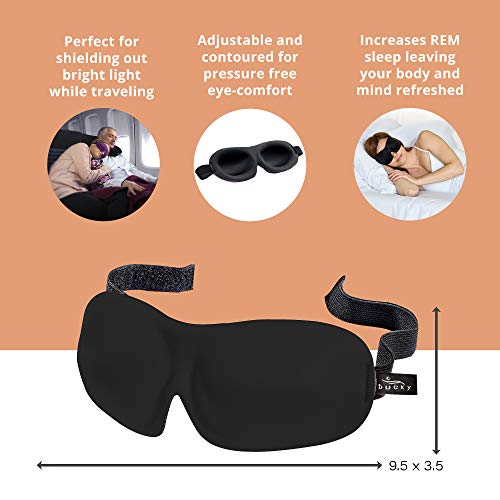 Bucky 40 Blinks No Pressure Printed Eye Mask for Travel & Sleep, Leopard, One Size (Pack of 2)