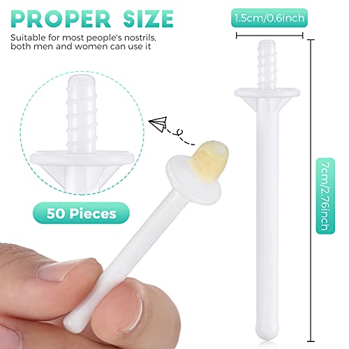 Nose Wax Sticks Applicators Plastic Wax Rod Wand Nose Waxing Strips Nostril Cleaning Removal for Cleaning Nostrils and Removing Nose Hair (50)