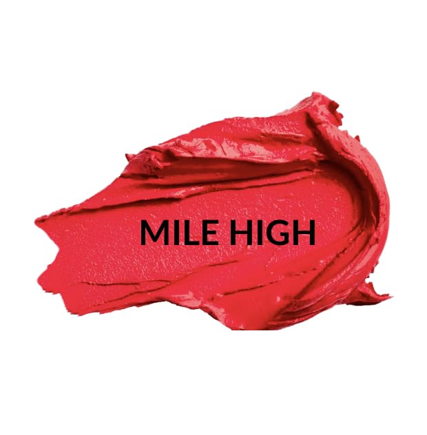 Hickey Lipstick Mile High Perfect Red Organic Refillable Lipstick - Moisturizing & Long Lasting, Gluten Free, HIghly Pigmented & Cruelty Free Lipstick - Vegan - luxe finish