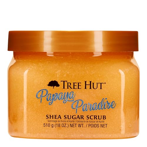 Tree Hut Papaya Paradise Shea Sugar Exfoliating & Hydrating Body Scrub, 18 oz