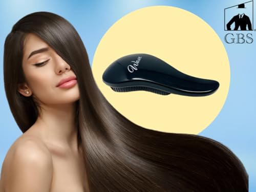 G.B.S Wave Multi-Function Glide Thru Brush Unisex Man and Women Long or Short Hair - Dense Black Bristles to Remove Knots, tangles Silky Smooth Finish.