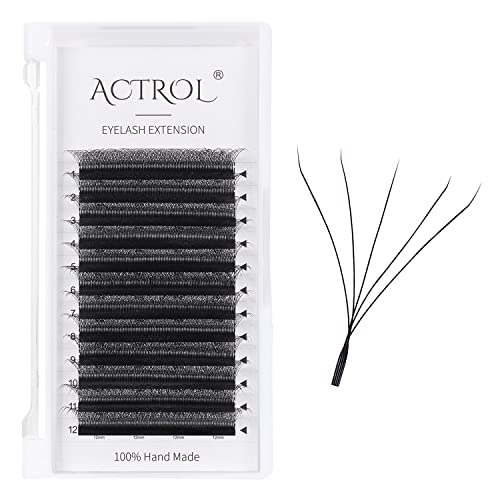 W Eyelash Extensions 5D Volume 0.07C Curl 8mm Easy Fan W-shaped Lash Premades Cluster Black YY Lash