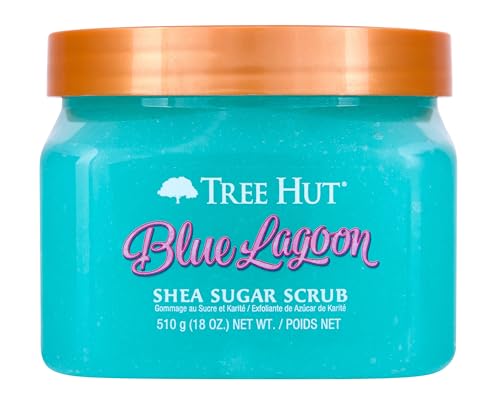 Tree Hut Blue Lagoon Shea Sugar Exfoliating & Hydrating Body Scrub, 18 oz