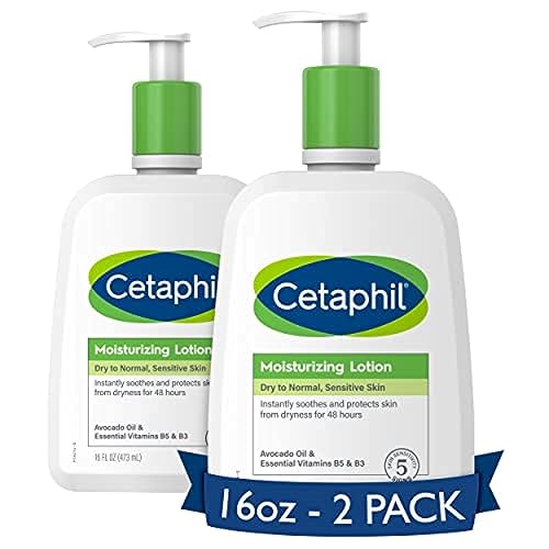 Cetaphil Face & Body Moisturizer, Hydrating Moisturizing Lotion for All Skin Types, Suitable for Sensitive Skin, NEW 16 oz Pack of 2, Fragrance Free, Hypoallergenic, Non-Comedogenic