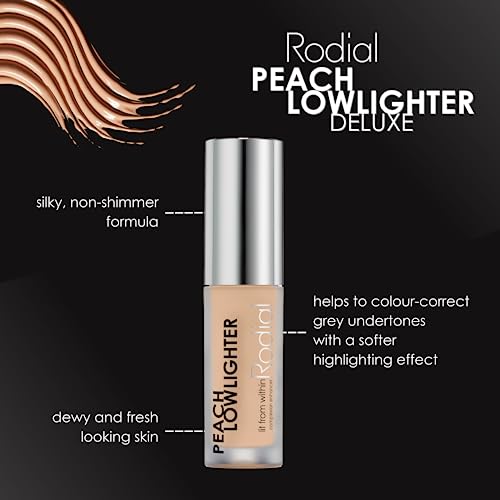 Rodial Peach Lowlighter 0.05 fl oz, Travel Size Liquid Colour Concealer, Face Concealer, Non-Shimmer Finish, Warming Complexion-Enhancer, Hydrating Formula with Hyaluronic Acid, Vitamin E and Caffeine