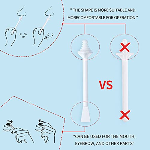 DecBlue Nose Wax Sticks 60Pcs Nose Wax Applicator Sticks for Nostril Nasal Cleaning Ear Eyebrow for Men Women Plastic Nose Wax Applicators for Painless Nose Hair Removal