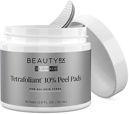 BeautyRx Advanced Exfoliating Therapy Pads - 10% Glycolic Acid - Chemical Peel At Home - 50 Pads