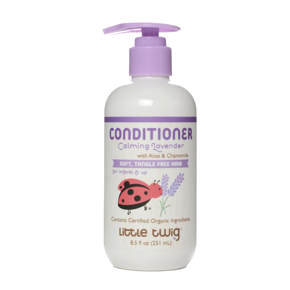 Little Twig Detangling Conditioner, Natural Conditioner with Plant Derived Formula, Hair Conditioner with Essential Oils and Extracts, Suitable for Whole Family, Lavender, 17 fl oz.