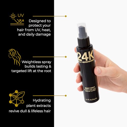 Sally Hershberger 24K Root Envy Ultimate Root Boost - Volumizing, Heat-Protecting Root Spray for Medium to Fine Hair - With Co-Polymers for Flexible Lift - Nourishing 24K Gold Elixir Formula - 125 ml