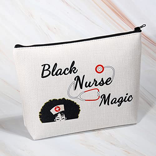 MBMSO Black Nurse Magic Bag Black Nurse Gifts Afro Nurse Gifts Nurse Makeup Bag African American Nurse Gifts (Black Nurse Magic Bag)