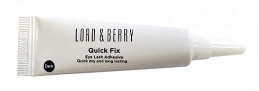 Lord and Berry QUICK FIX Dark Eye Lash Adhesive Quick Drying and Long Lasting, Black, 0.7 oz