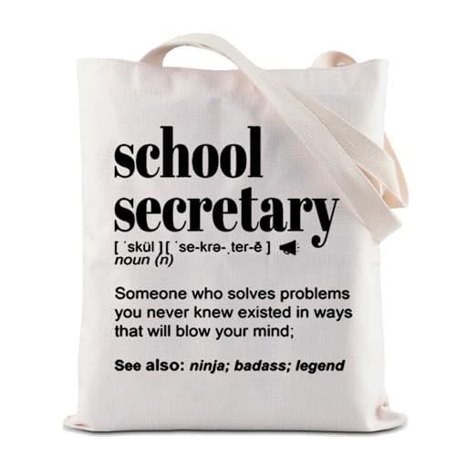 ZJXHPO Secretary Definition Tote Bag Administrative Assistant Thank You Gift Secretary Shoulder Bag Secretary Handbag (Sc Secretary Tote)