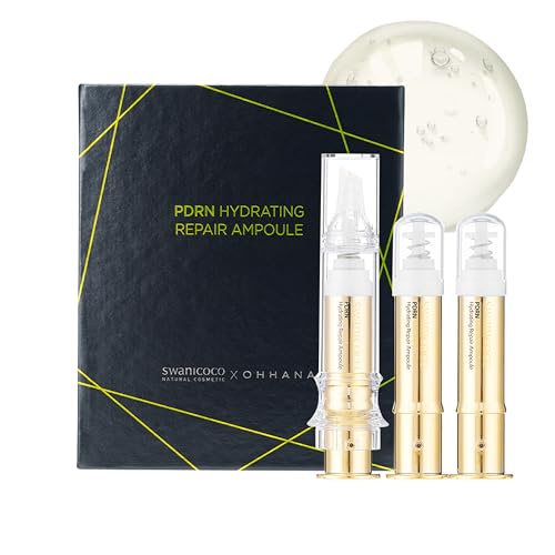 Swanicoco PDRN Hydrating Repair Ampoule Serum Powerful Anti Aging Face and Neck for Skin Turnover Skin Regeneration Wound Healing Korean Skincare 15ml 0.5 Fl Oz