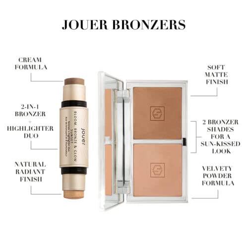 Jouer Sunswept Bronzer Duo 2 Complementary Shades Velvety Formula Matte & Shimmer Shades Vitamin E Talc, Paraben, Gluten & Cruelty Free