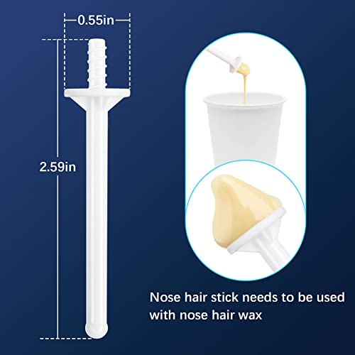 Nose Wax Sticks Plastic Nose Wax Applicators Plastic Wax Rod Wand Nose Waxing Strips Disposable Spatulas For Nostril Cleaning And Nose Hair Removal (200 pieces)