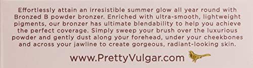 Pretty Vulgar Bronzed B Powder Bronzer, Highly-Pigmented, Smooth, Matte Bronzing Face Powder, Vegan, Gluten-Free & Cruelty-Free, Sun Of A B, 5.7g / 0.2 Oz.