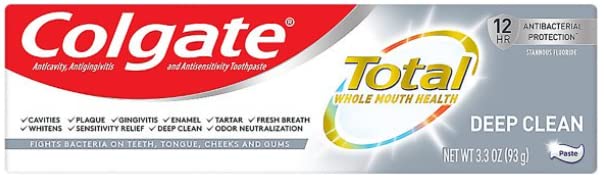 Colgate Total Toothpaste, Deep Clean, 3.3 Ounce - Pack of 3