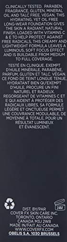 Cover FX Natural Finish Foundation: Water-based Foundation that Delivers 12-hour Coverage and Natural, Second-Skin Finish with Powerful Antioxidant Protection - P110, 1 fl. oz.