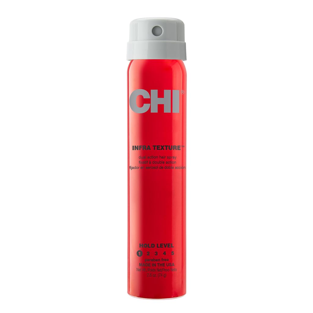 CHI Shine Infusion Hair Shine Spray, 5.3 Oz Infra Texture Dual Hair Spray, 2.6 oz Hair Care Bundle