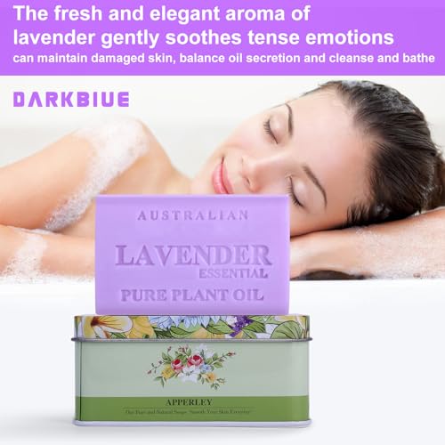 Darkblue-Australian natural soap bar:bath soap bars;body soap bars;great scent(fragrance smell);cleansing well;skin feeling soft;wash hair;shea moisture soap bars;lavender bar soap(Essential Lavender)