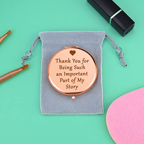 Thank You Gift for Women Compact Makeup Mirror for Sister Friend Bestie Daughter Birthday Gift for Women Appreciation Gift Folding Makeup Mirror for Teacher Mom Coworker Christmas Graduation Gifts