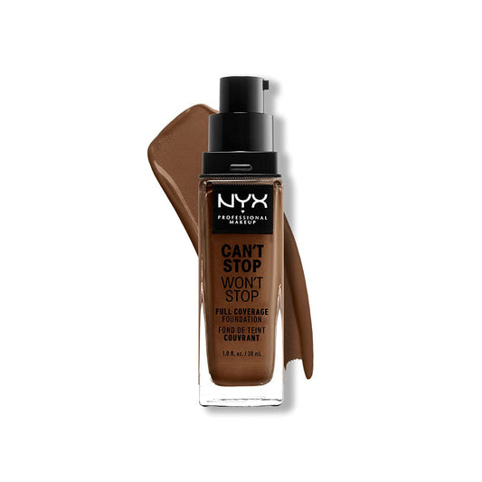 NYX PROFESSIONAL MAKEUP Can't Stop Won't Stop Foundation, 24h Full Coverage Matte Finish - Cocoa