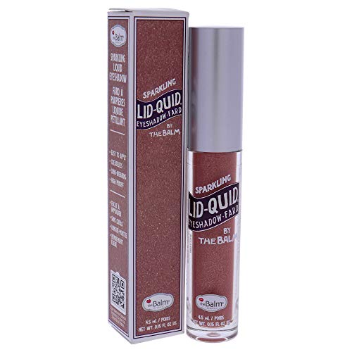 theBalm Lid-Quid Sparkling Shimmering Liquid Eyeshadow, Liquid Highlighter, Eye Makeup, Long wearing, Buildable, Travel-Size, Bellini, 1.1 ounces