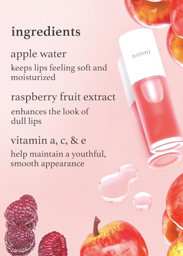 NOONI Appleseed Lip Oil Set - Appleberry & Appleplum | with Apple Seed Oil, Lip Oil Duo, Lip Stain, Long-Lasting, Plumping, Gift, Gift Sets, For Chapped and Flaky Lips