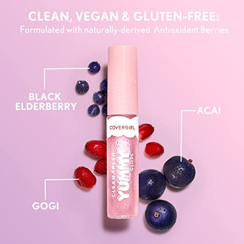 COVERGIRL Clean Fresh Yummy Gloss – Lip Gloss, Sheer, Natural Scents, Vegan Formula - Laugh-vender