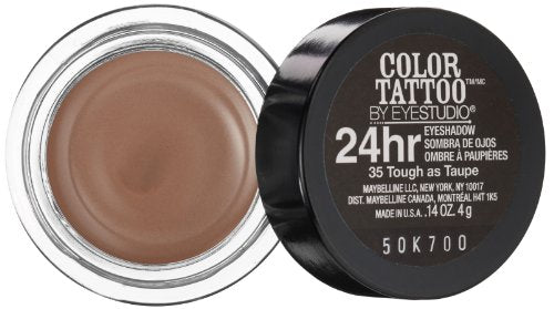 Maybelline New York Eyestudio ColorTattoo Metal 24HR Cream Gel Eyeshadow, Tough as Taupe, 0.14 Ounce (1 Count)